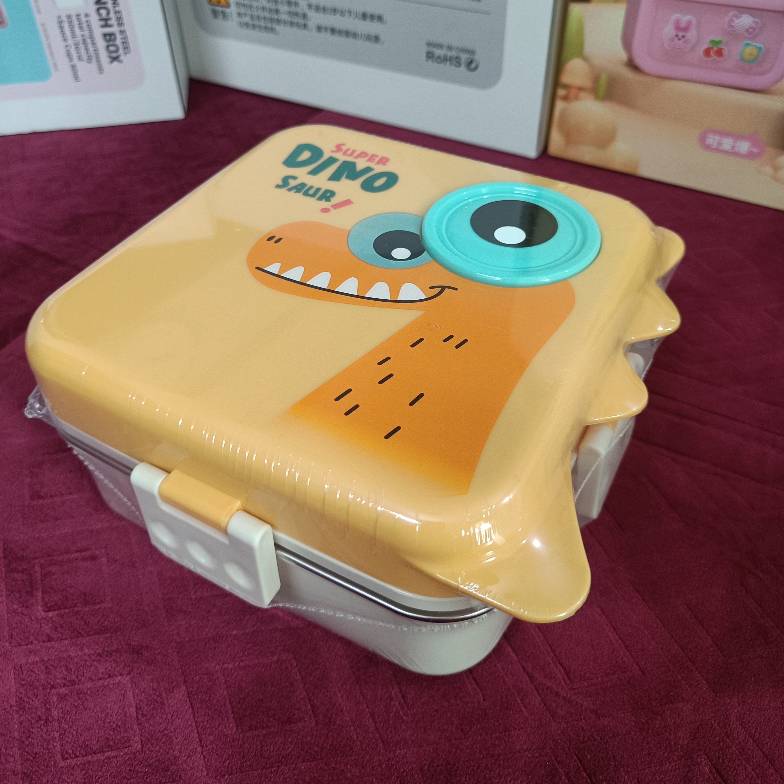 DinoMunch Kids Double Decker Stainless Steel Bento Box