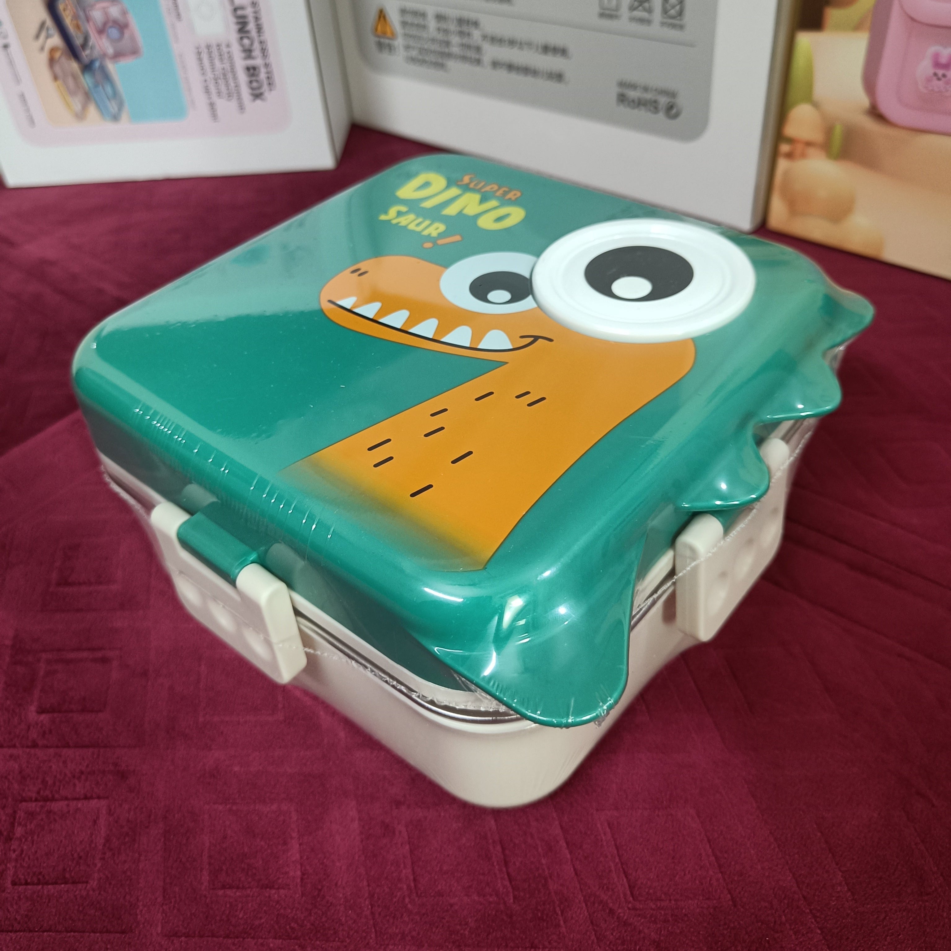 DinoMunch Kids Double Decker Stainless Steel Bento Box