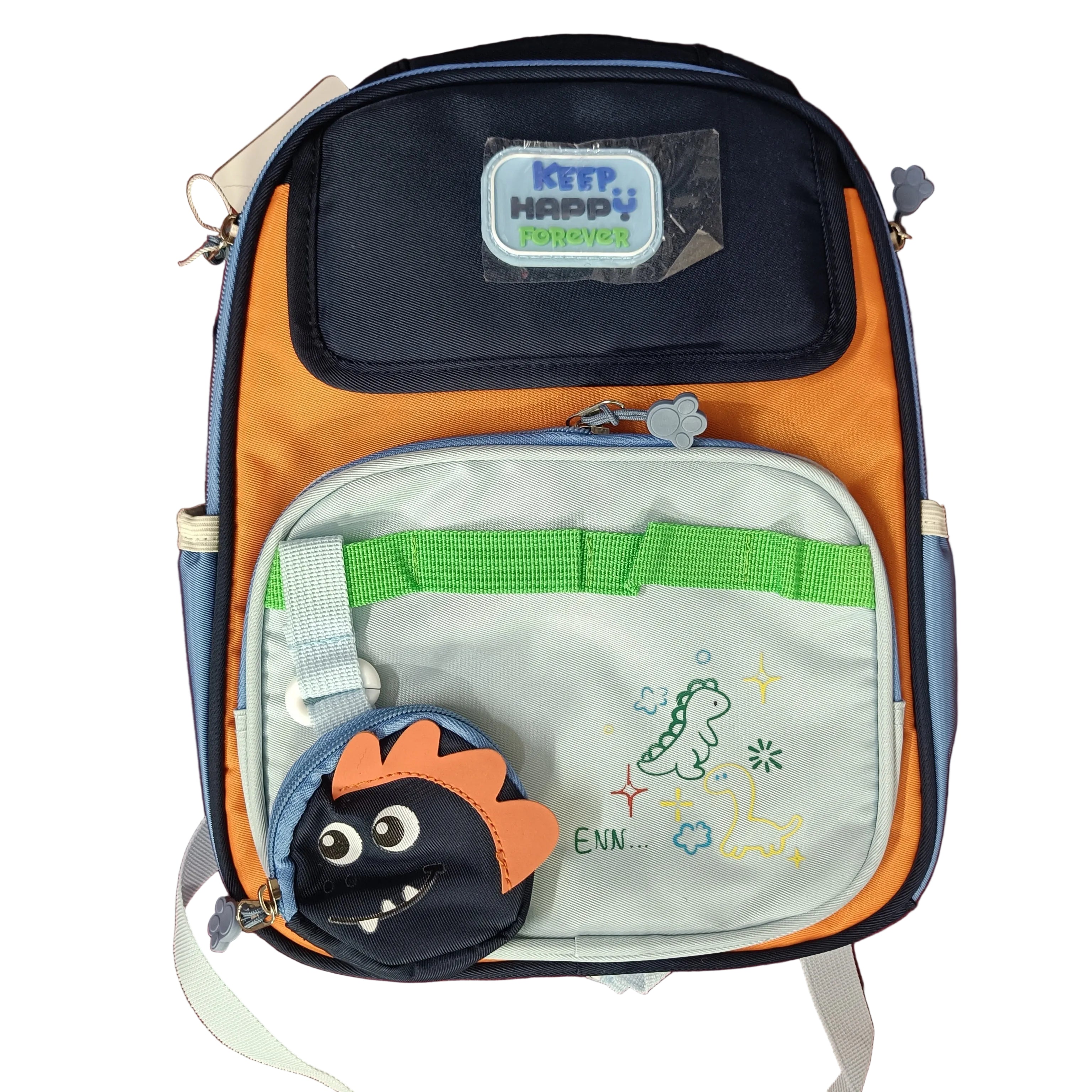 Cute Kids Cartoon Backpack with Mini Pouch – Lightweight Nursery & Preschool School Bag
