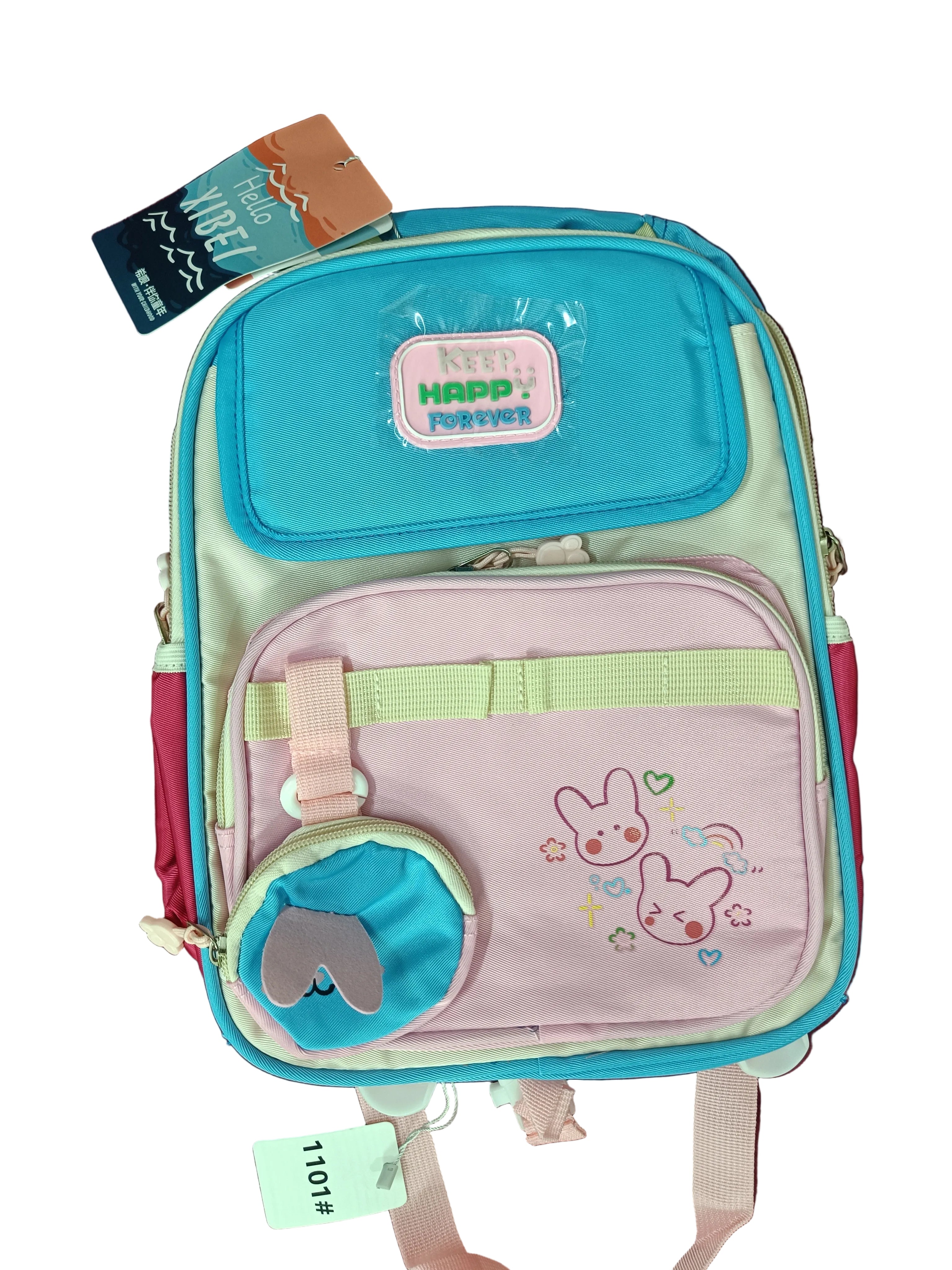 Cute Kids Cartoon Backpack with Mini Pouch – Lightweight Nursery & Preschool School Bag