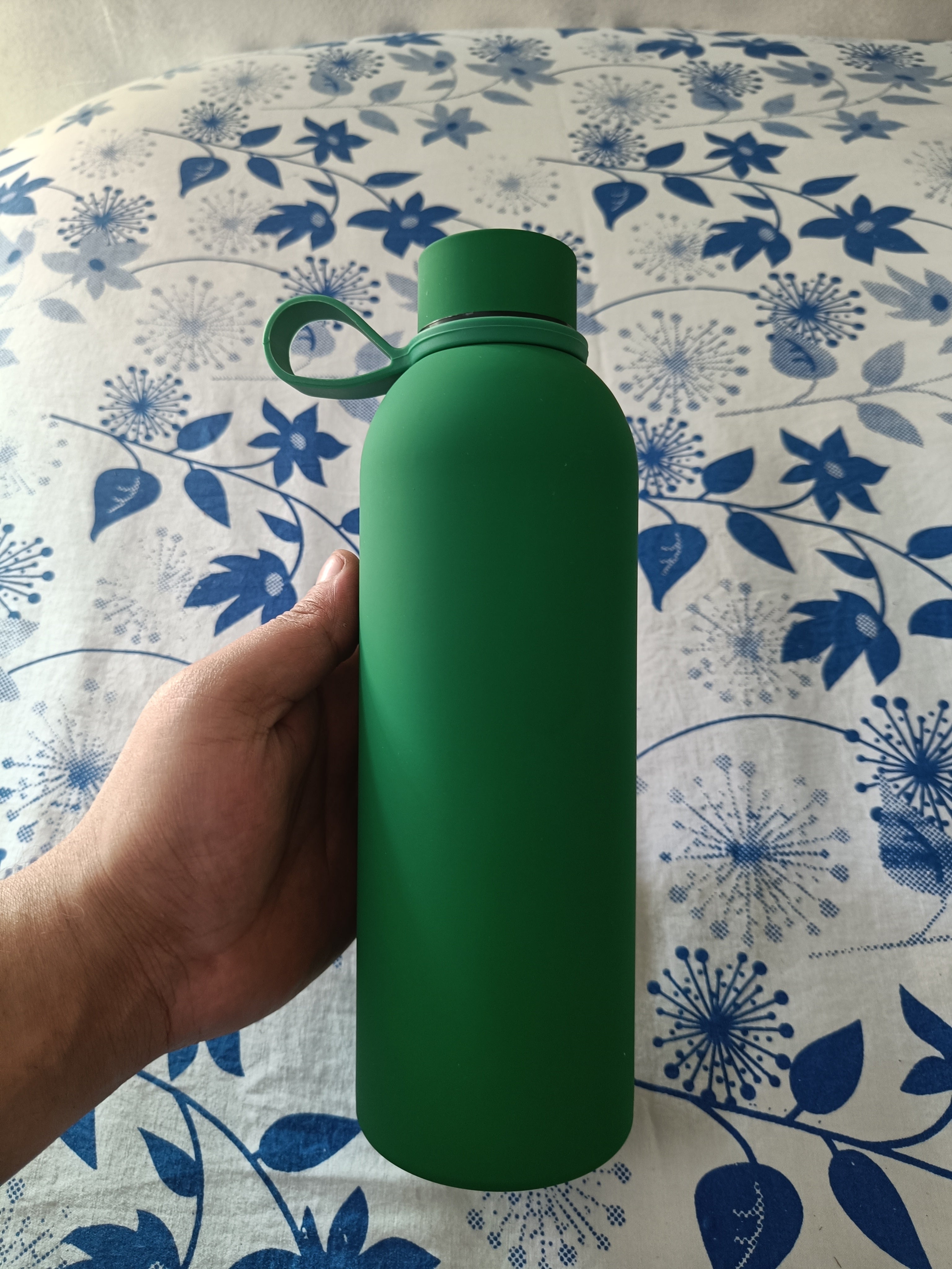 Stainless Steel Water Bottle Silicone Handle Reusable
