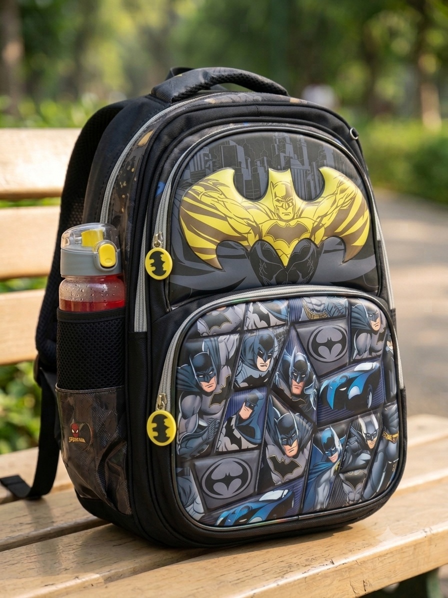 Premium Batman 3-in-1 Kids School Backpack Combo